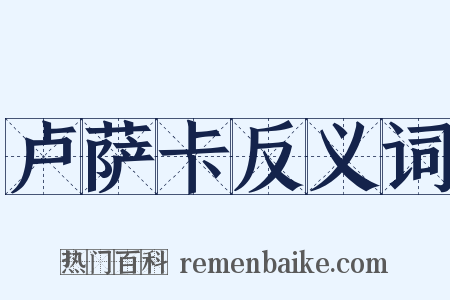 卢萨卡反义词是什么意思的图片